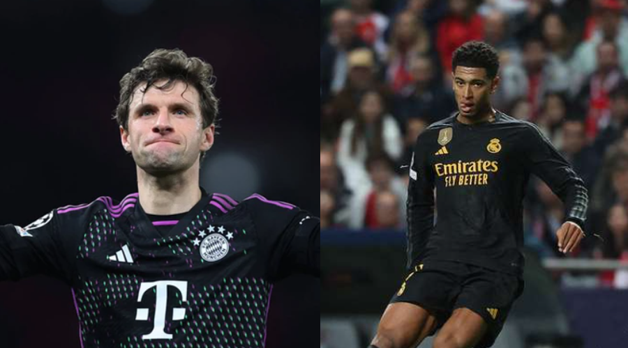 Thomas Muller và Jude Bellingham đi vào lịch sử Champions League với những cột mốc ấn tượng sau trận bán kết lượt đi giữa Bayern Munich và Real Madrid: